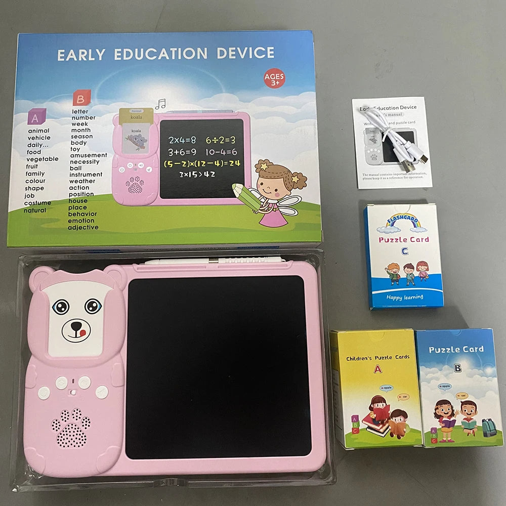 Tablet con tarjeta de APRENDIZAJE