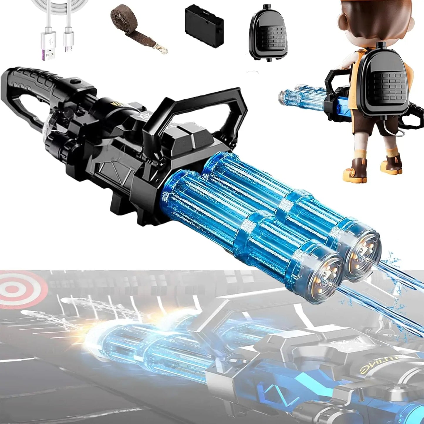 GATLING con Dos Cañones De Agua.
