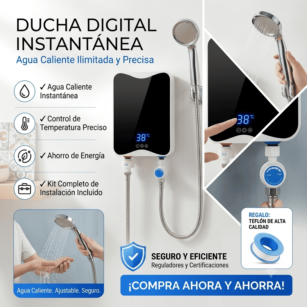 Calentador Instantáneo Digital para Ducha
