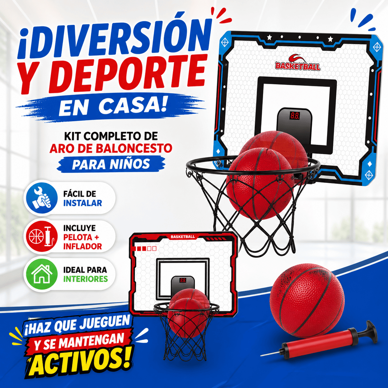 KIT de Baloncesto para Niños