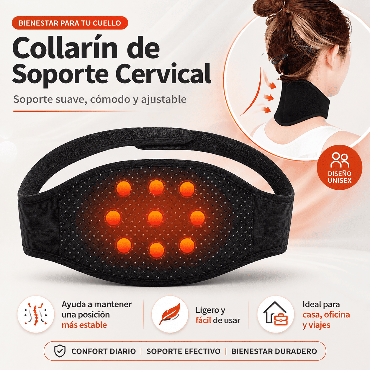 Collarín Cervical de Neopreno Ajustable