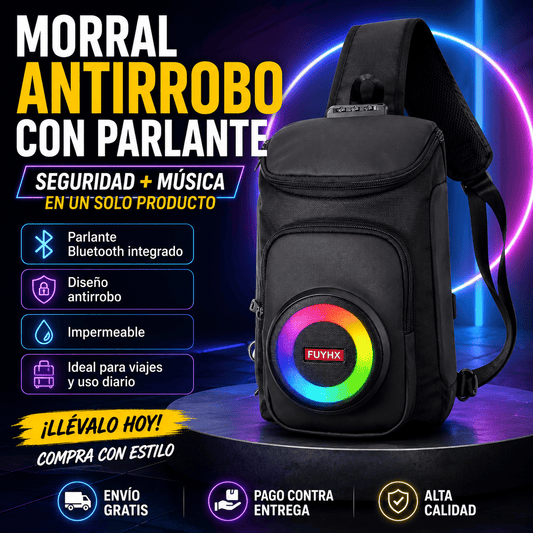 Morral Antirrobo con Parlante
