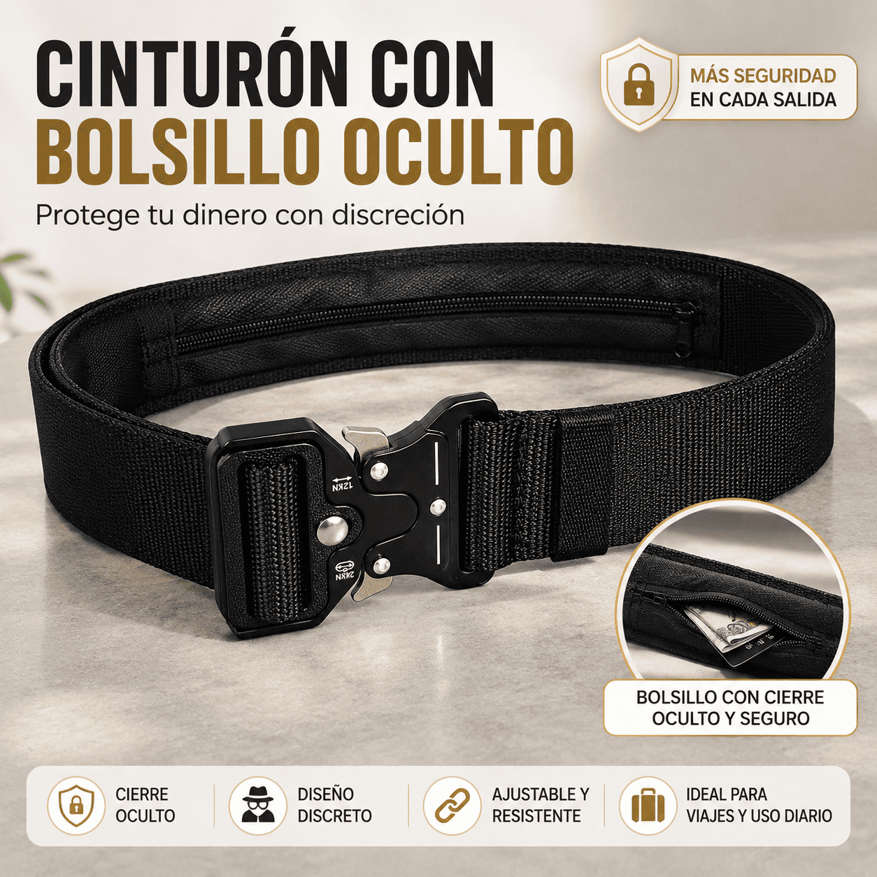 Correa con Bolsillo Oculto
