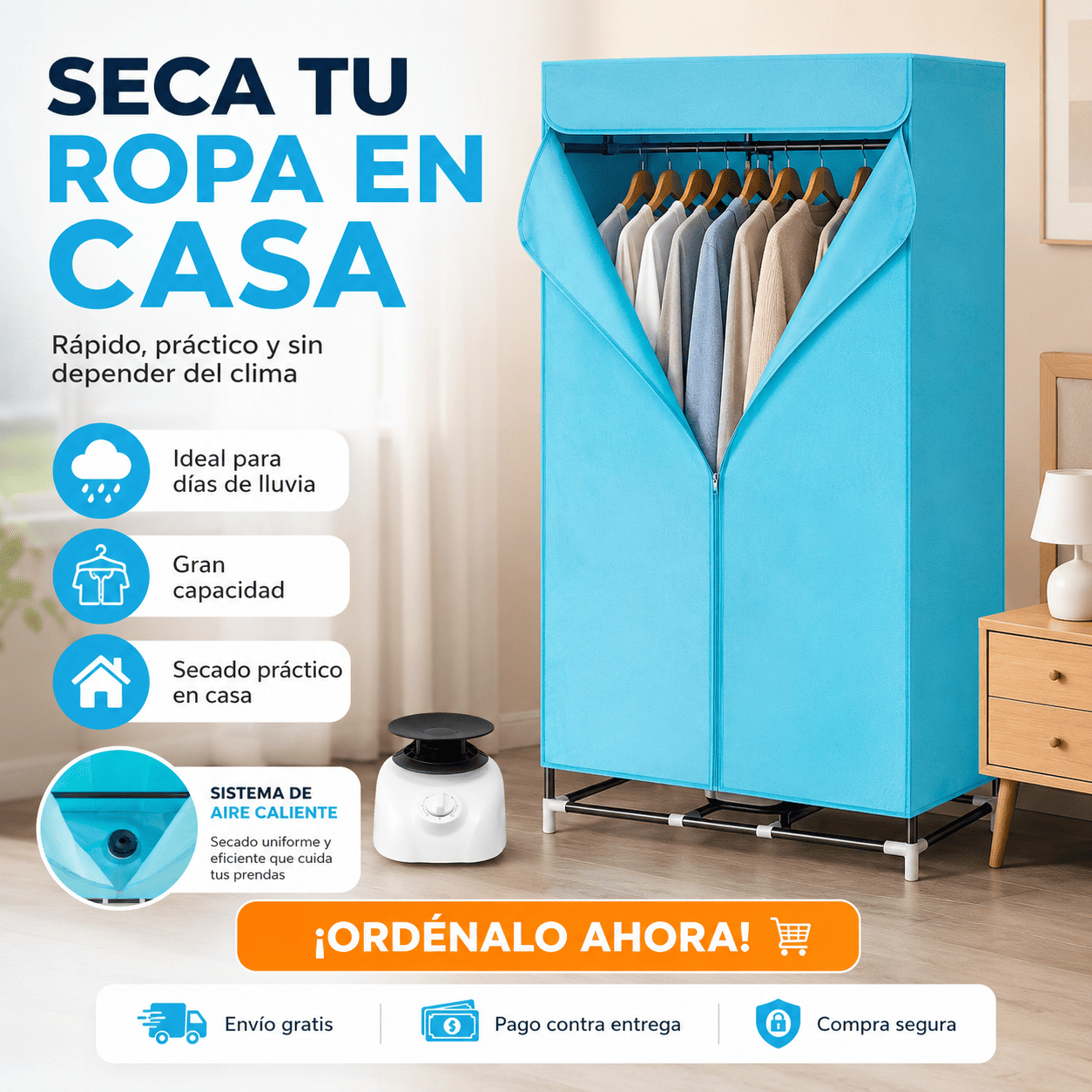 Armario Secadora de Ropa Eléctrica