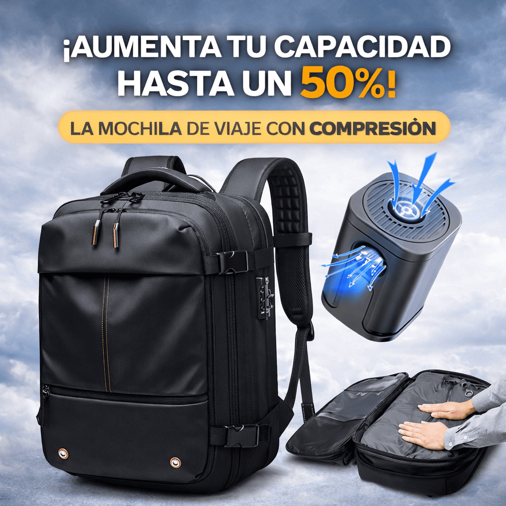 Mochila de Viaje con Succión de Aire
